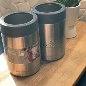 COORS SILVER BULLET | Set of 2 | Metal Beer Holders